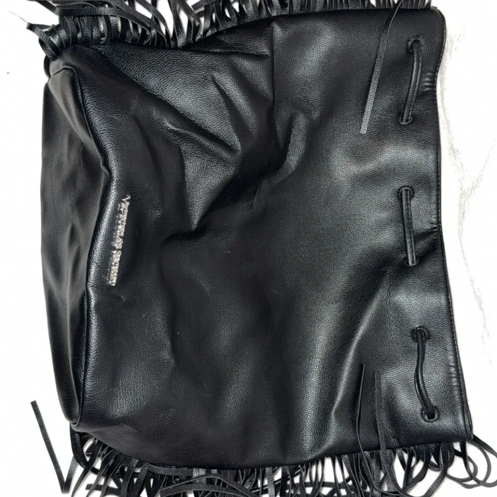 Victoria's Secret Black Fringe Backpack